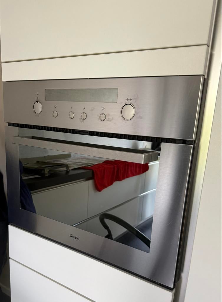 Whirlpool AMW 523/IX Inbouw Magnetron met Grill, Gebruikt, Oven met grill, Inbouw, Magnetronfunctie