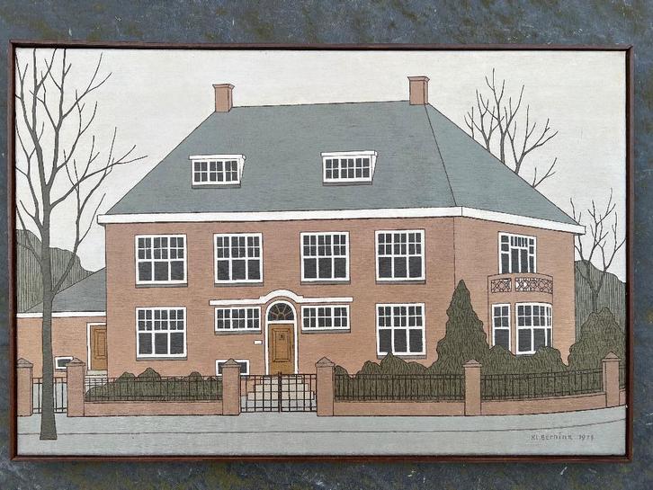 Klaas Bernink, Bisschopsstraat 55 Enschede, Antiek en Kunst, Kunst | Schilderijen | Klassiek, Ophalen of Verzenden