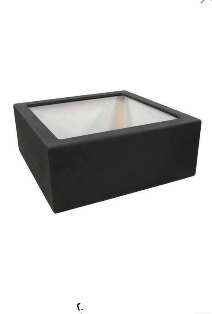 Polyester Plantenbak 120x120x40 Antracietgrijs, Ophalen, Kunststof, 100 cm of meer, Vierkant