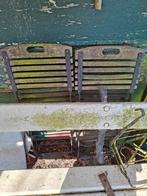 Gietijzeren tuinset: 2 stoelen en tafel (opknapper), Tuin en Terras, Ophalen, Gebruikt, Metaal