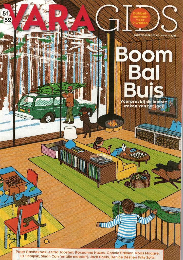 VARA Gids - Dubbelnummer - december 2025., Boeken, Tijdschriften en Kranten, Zo goed als nieuw, Muziek, Film of Tv, Ophalen of Verzenden