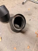 2x 45 graden bocht dubbelwandig zwart, Huis en Inrichting, Kachels, Ophalen of Verzenden, Zo goed als nieuw, Hout, Houtkachel