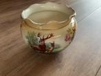 Antieke Vintage Bloempot Hert & Rozen Porselein Engeland, Antiek en Kunst, Antiek | Keramiek en Aardewerk, Ophalen of Verzenden