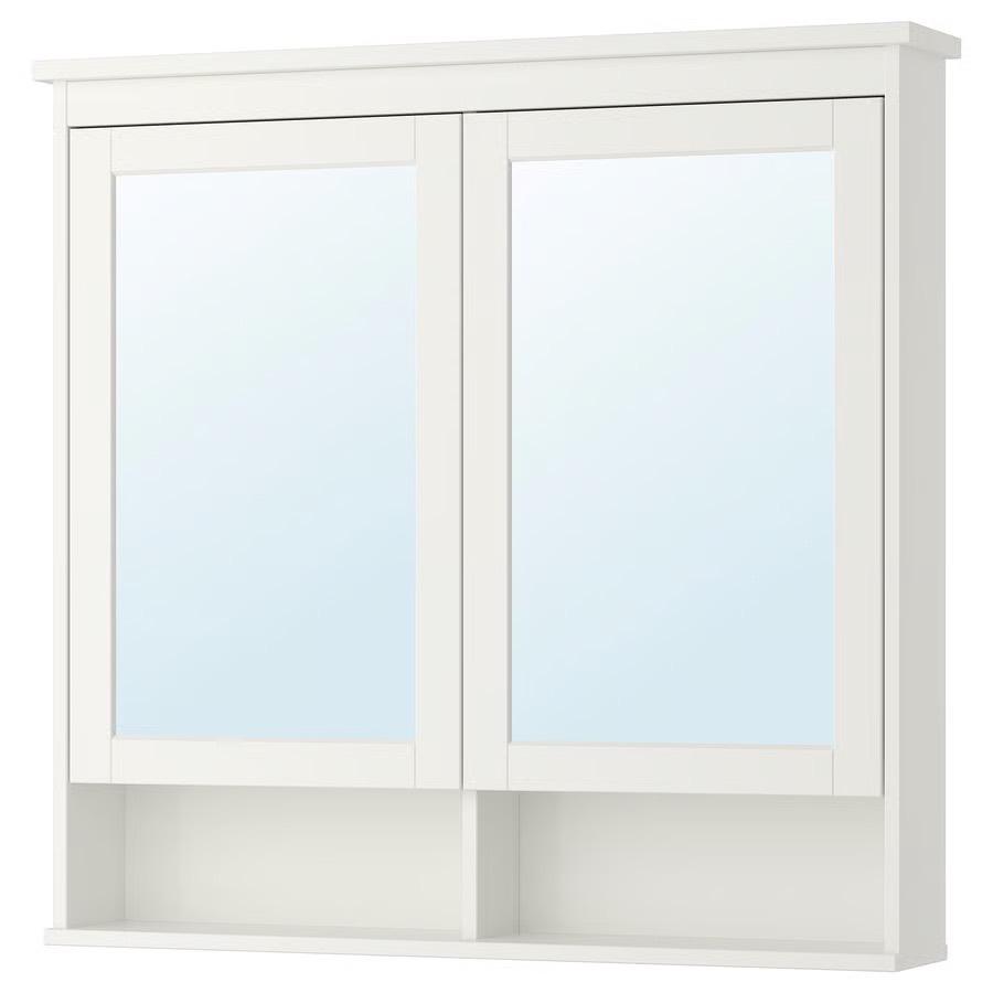 IKEA HEMNES Mirror cabinet with 2 doors, Huis en Inrichting, Badkamer | Badkamermeubels, Ophalen, Spiegelkast, 100 tot 150 cm