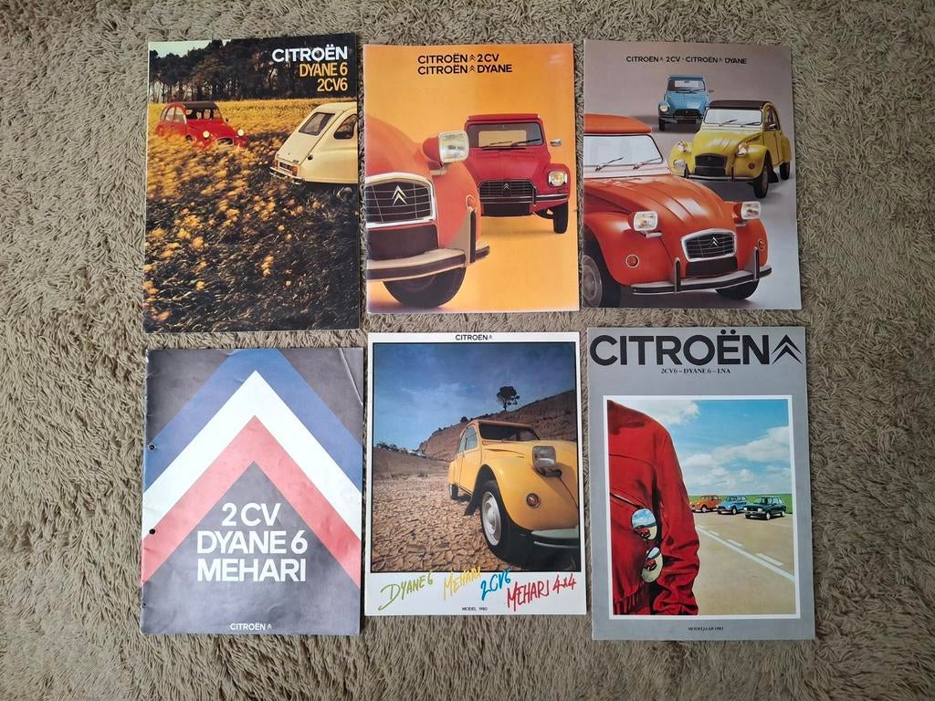 Lot autofolders Citroen 2CV/Dyane, Verzenden, Zo goed als nieuw, Citroën