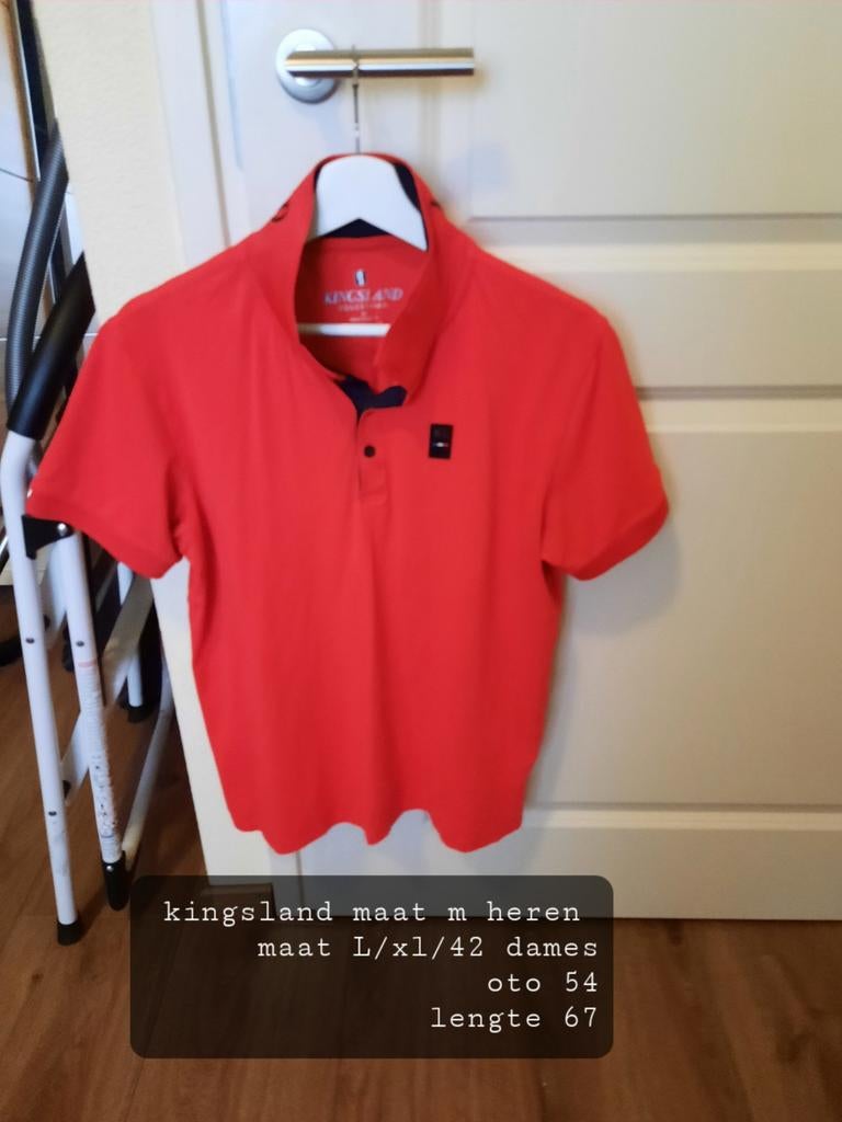 Kingsland Polo Shirt Rood Maat M Heren, Dieren en Toebehoren, Paardrijkleding, Ophalen of Verzenden, Zo goed als nieuw