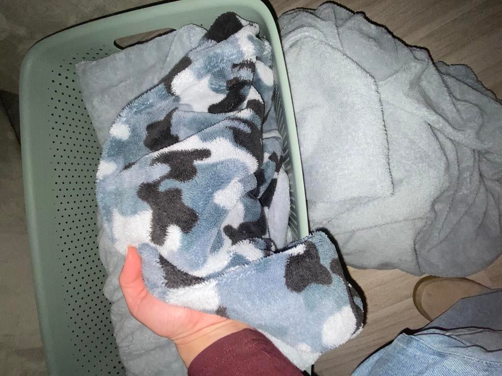 Optidee Optipluche complete 1 persoons beddengoedset, Ophalen of Verzenden, Eenpersoons, Blauw, Dekbedovertrek