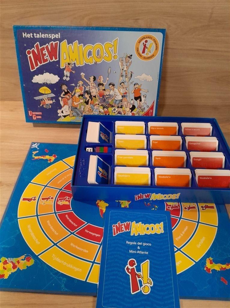 New Amigos - Het talenspel - Italiaans - Nederlands - s5866, Hobby en Vrije tijd, Gezelschapsspellen | Bordspellen, Verzenden