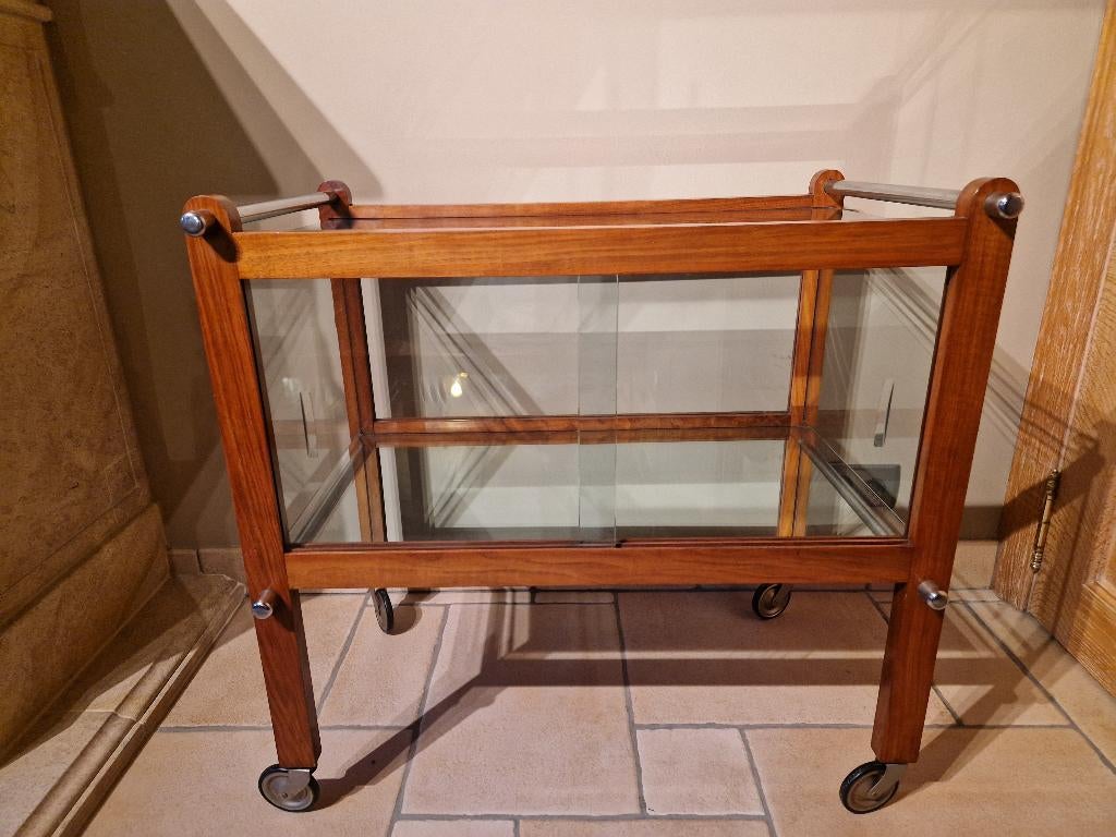 Art Deco chromen serveerwagen, jaren 1930, Ophalen of Verzenden
