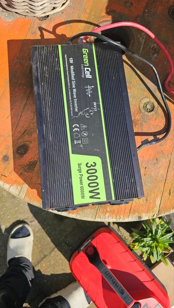 Green Cell 12V Modified Sine Wave Inverter 3000W, Ophalen of Verzenden