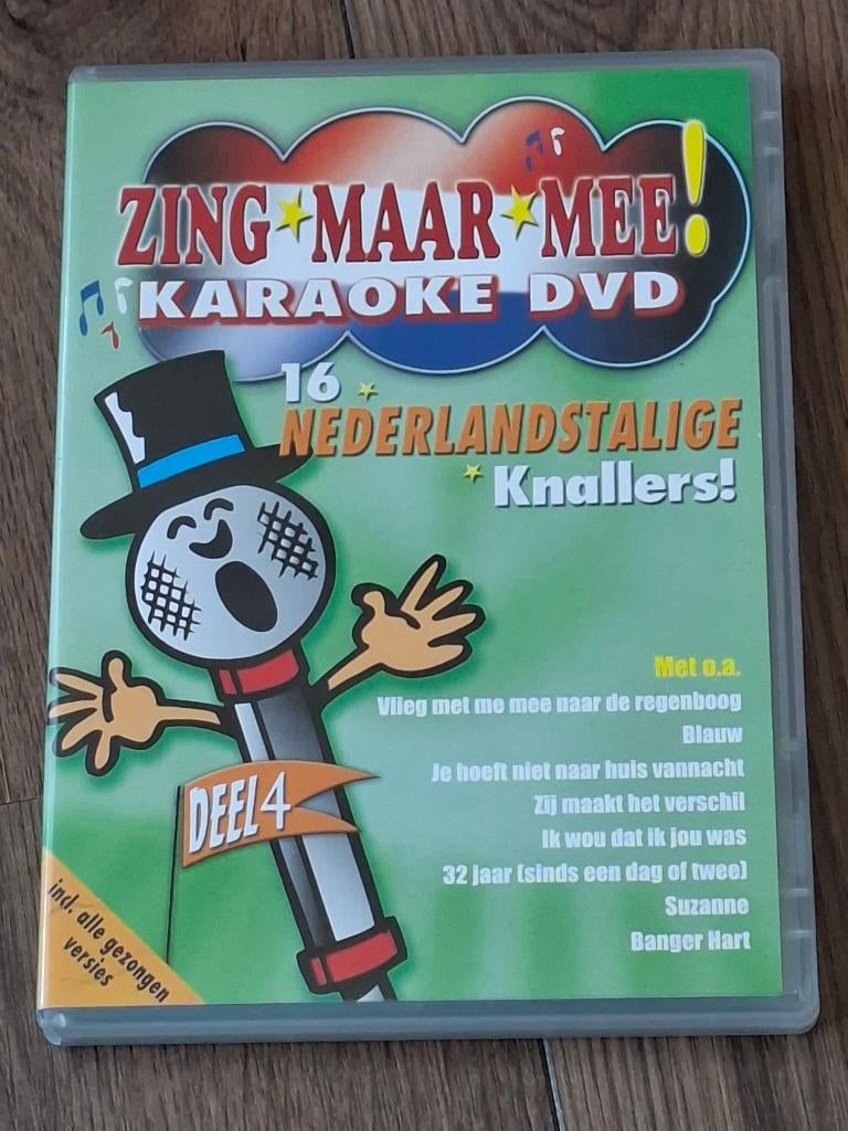 zing maar mee , karaoke dvd, 16 nederlandstalige knallers, Alle leeftijden, Ophalen of Verzenden, Zo goed als nieuw