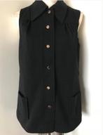 Vintage Zwart Wollen Gilet met Zakken, Ophalen of Verzenden, Zo goed als nieuw, Maat 36 (S), Zwart