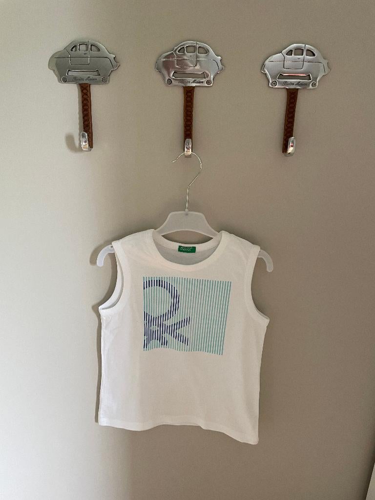 Mouwloos shirt maat 116 hemd Benetton, Kinderen en Baby's, Kinderkleding | Maat 116, Ophalen, Gebruikt, Shirt of Longsleeve, Jongen