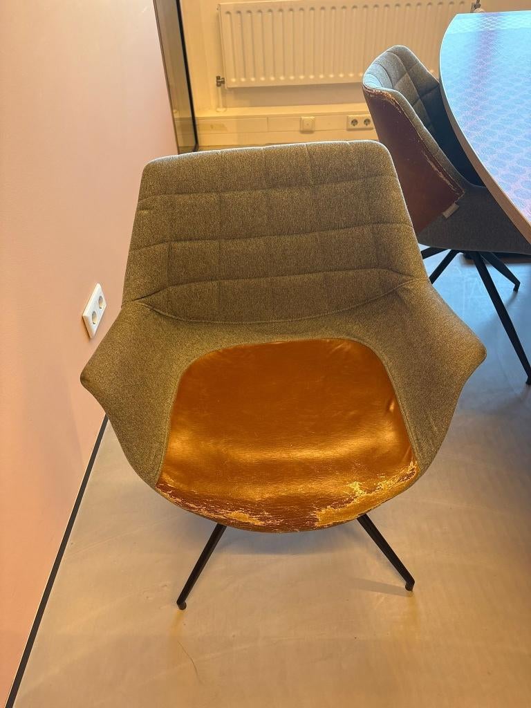 Eetkamerstoelen - Gratis af te halen, Huis en Inrichting, Ophalen, Gebruikt, Grijs, Vijf, Zes of meer stoelen