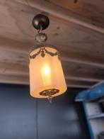 Louis XVI lantaarn, Frans, verguld messing, glas, Ophalen