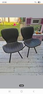 2 nep leren stoeltjes - gratis op te halen, Ophalen, Kunststof, Gebruikt, Twee