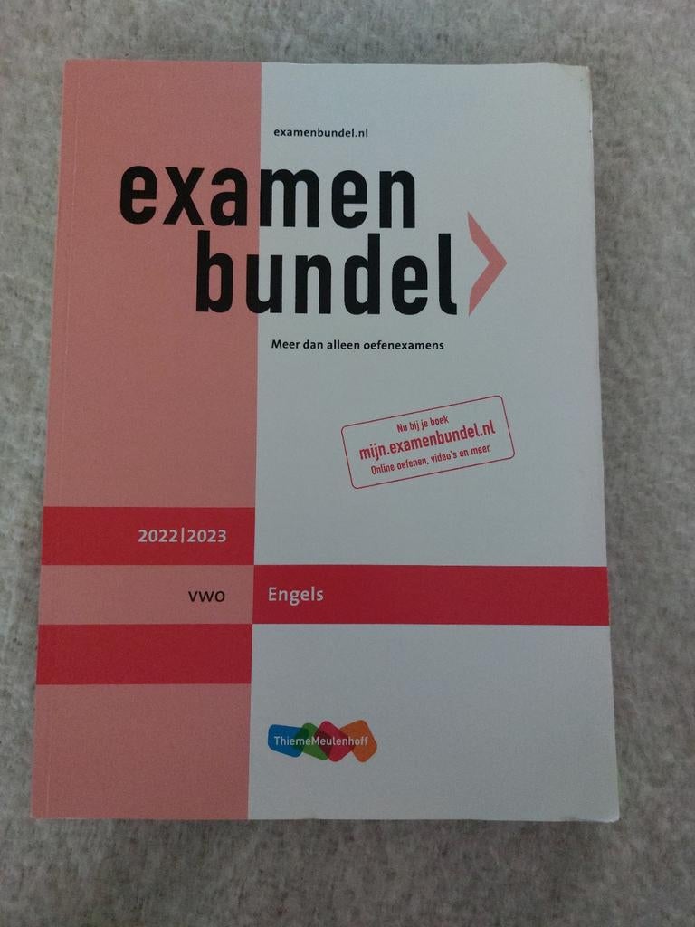 Examenbundel Engels VWO 2022/2023, Boeken, Ophalen of Verzenden, Zo goed als nieuw, VWO, Engels