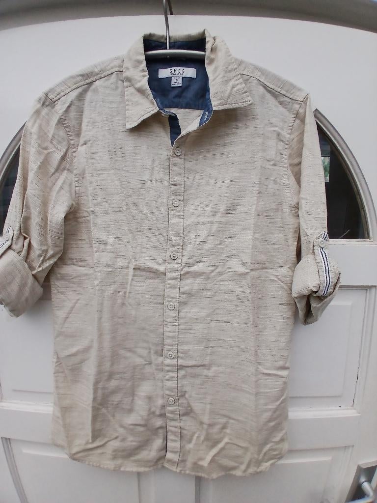 Mooi Smog overhemd met omrolmouwen, maat S, Kleding | Heren, Overhemden, Ophalen, Overige kleuren, Smog, Zo goed als nieuw
