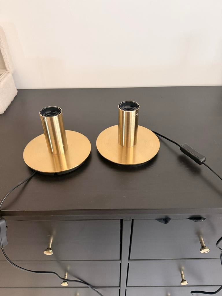 IKEA ISBARR lampen - Goudkleurig - 2 of 3 stuks beschikbaar, Ophalen, Zo goed als nieuw