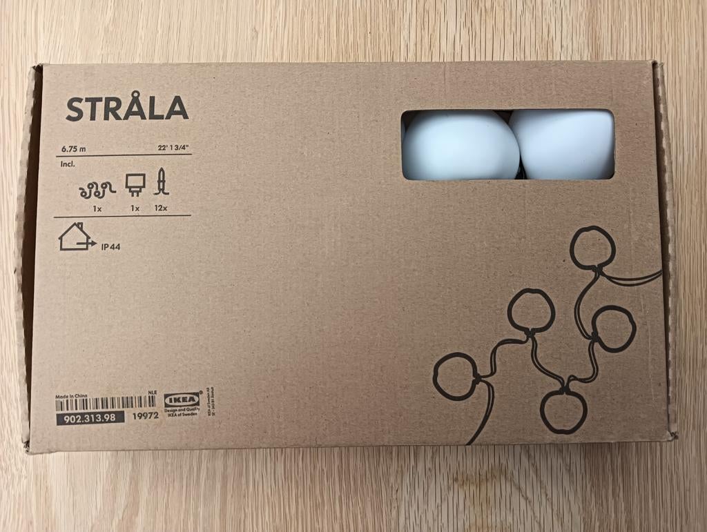 Leuke Ikea Strala les licht slinger, witte appeltjes, Ophalen of Verzenden, Nieuw, Lamp
