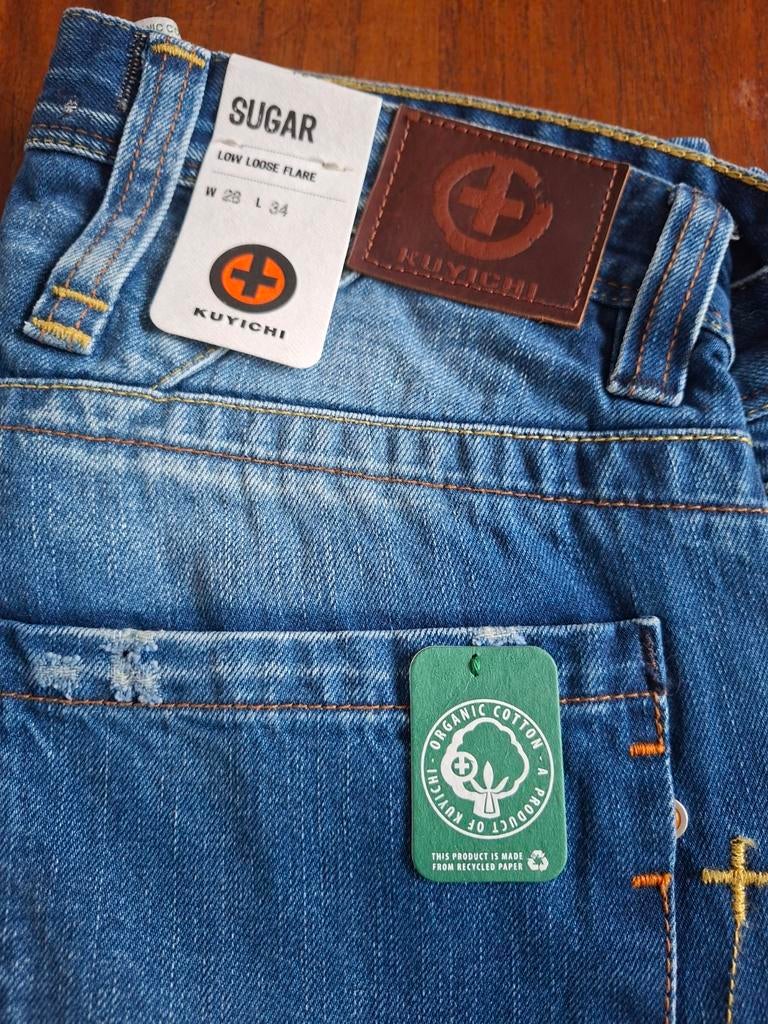 Kuyichi Sugar Low Loose Flare Jeans W28 L34, Kleding | Dames, Spijkerbroeken en Jeans, Ophalen of Verzenden