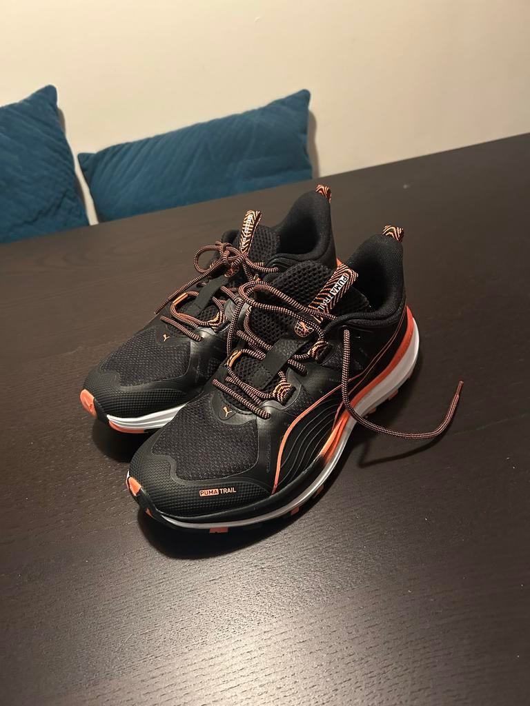 Puma Trail Hardloopschoenen Zwart/Oranje, Verzenden, Sportschoenen, Oranje, Zo goed als nieuw