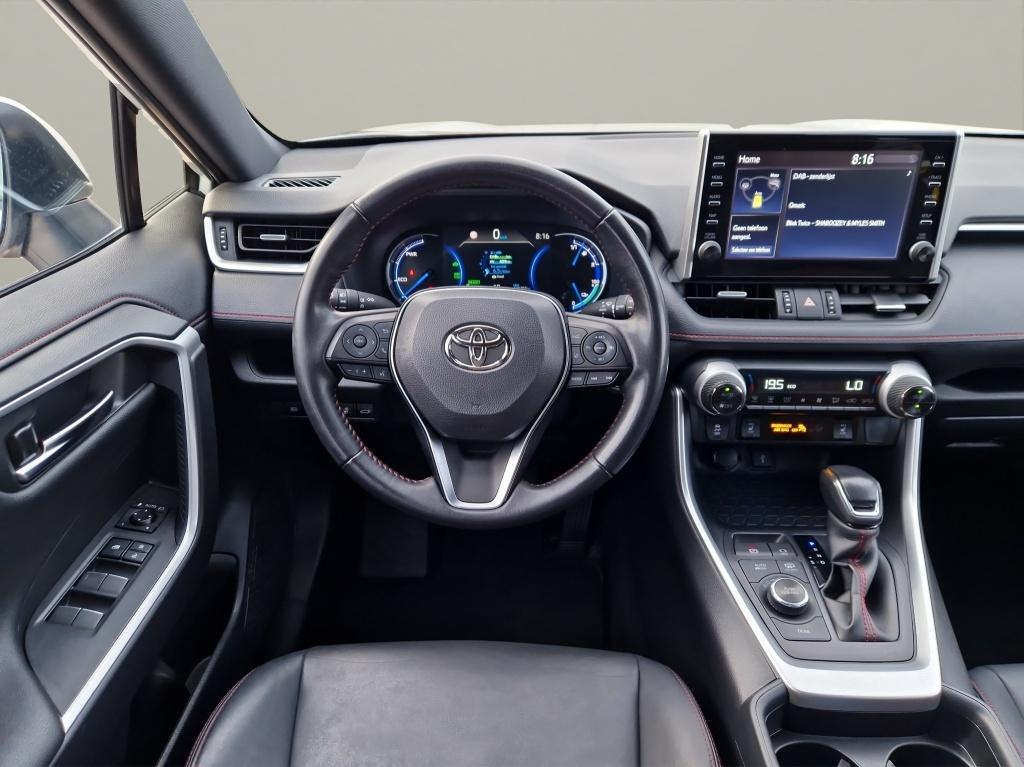 Toyota RAV4 2.5 Plug-in Hybrid Style Trekhaak - Dodehoek det, Auto's, Automaat, Gebruikt, Euro 6, Leder en Stof
