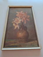 Schilderijtje. Bloemen,vaas., Antiek en Kunst, Kunst | Schilderijen | Klassiek, Ophalen of Verzenden