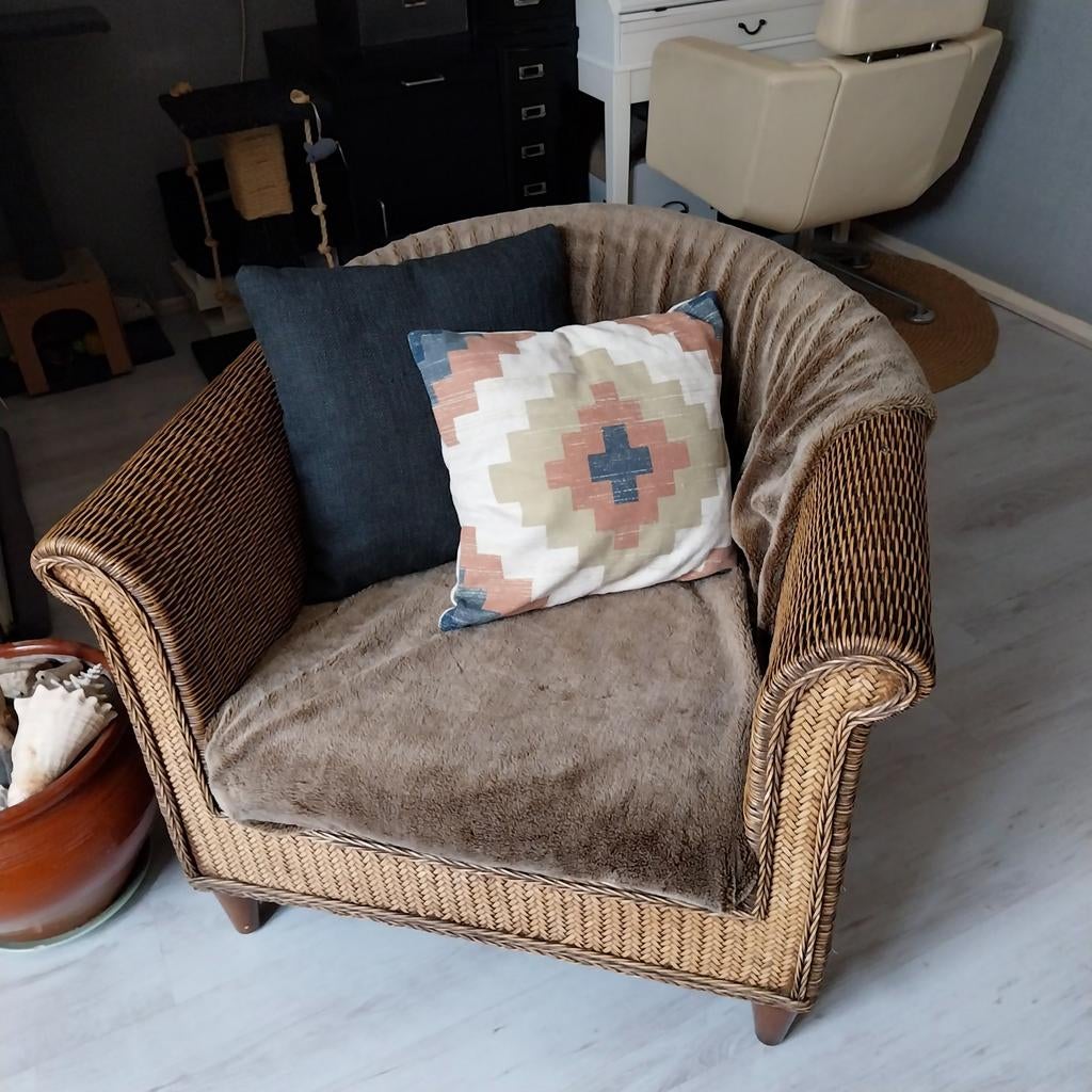 Fijne stoel, Huis en Inrichting, Stoelen, Ophalen, Gebruikt, Bruin, Eén