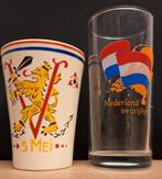 Beker 10 jaar bevrijding, Glas 60 jaar bevrijding. Set #2, Ophalen of Verzenden, Porselein, Kop en/of schotel