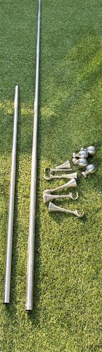 2x Aluminium Gordijnroedes met Accessoires - 144cm & 300cm, Ophalen, Gebruikt, 200 cm of meer, Minder dan 100 cm