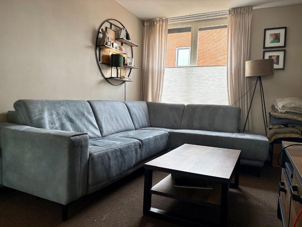 Hoekbank blauw, Ophalen, 250 tot 300 cm, Gebruikt, Hoekbank