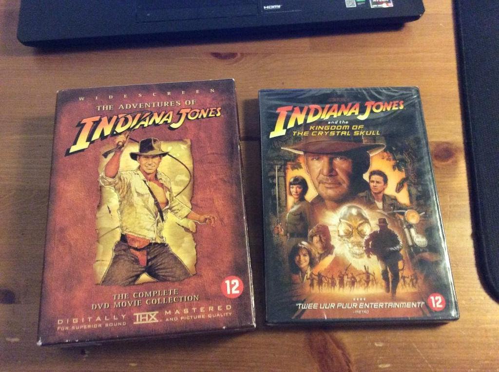 Indiana Jones trilogie dvd box + deel 4, Vanaf 12 jaar, Ophalen of Verzenden, Gebruikt, Boxset