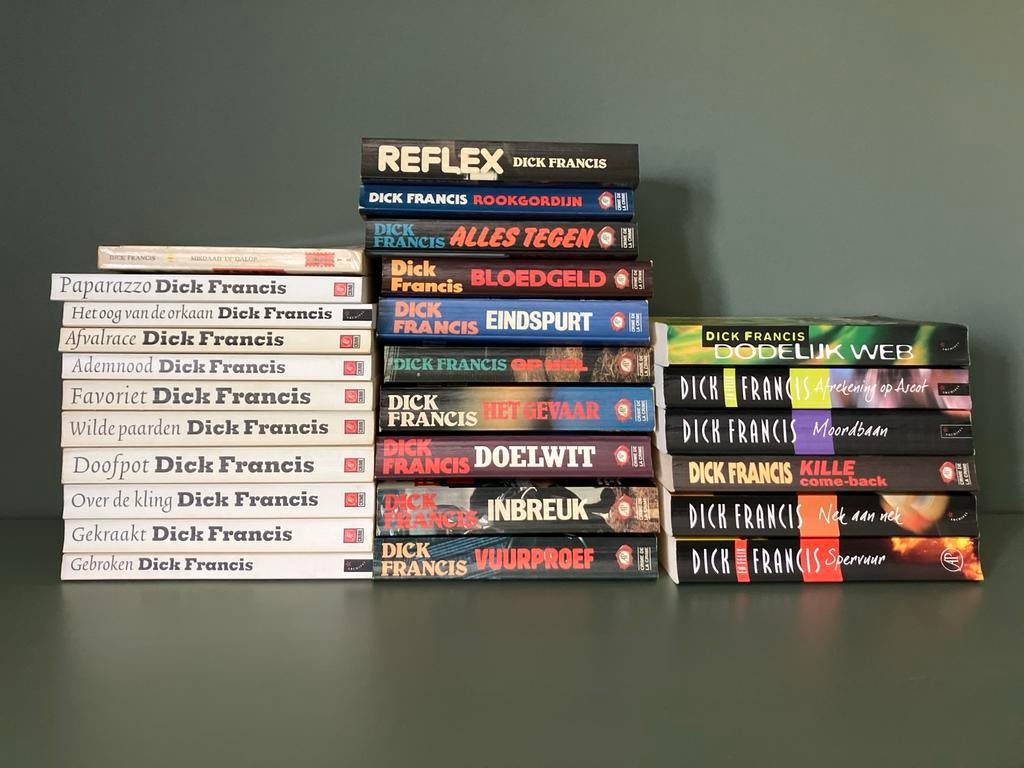 27 boeken van Dick Francis - Thrillers en Misdaadromans, Boeken, Ophalen of Verzenden, Gelezen