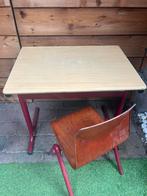 Retro schoolbureau met stoeltje, Ophalen of Verzenden, Zo goed als nieuw, Tafel(s) en Stoel(en)