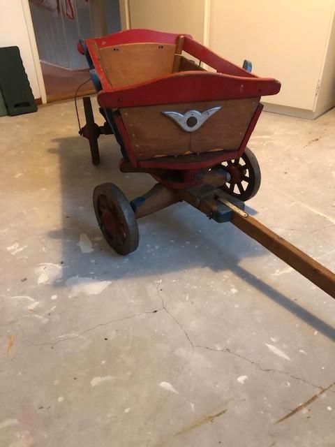 bolderkar (hout en staal), Kinderen en Baby's, Kinderwagens en Combinaties, Gebruikt, Kinderwagen, Overige merken, Ophalen