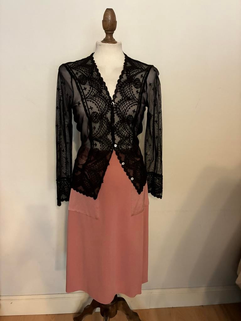 JOSEPH ROK MIDI OUD ROSE, Verzenden, Maat 42/44 (L), Zo goed als nieuw, Roze