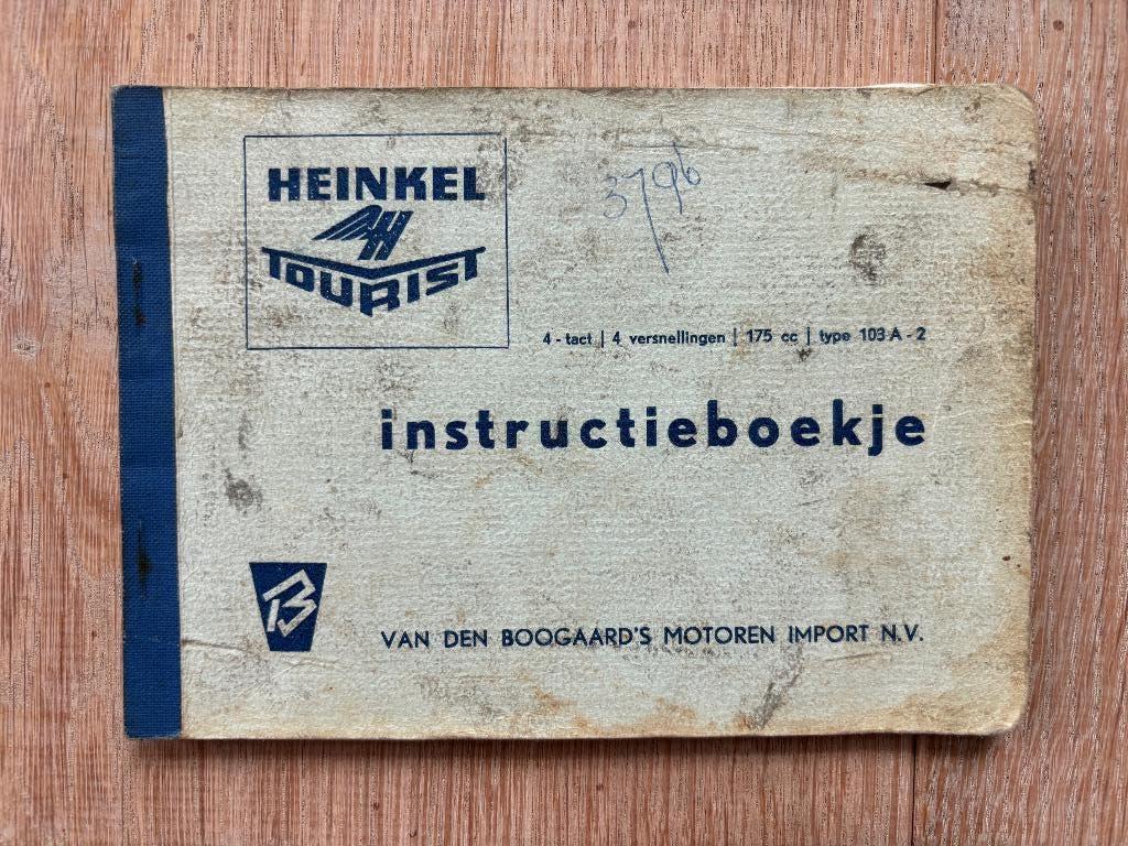 Nederlands instructieboekje HEINKEL Tourist 175cc, Motoren, Ophalen of Verzenden, Overige merken