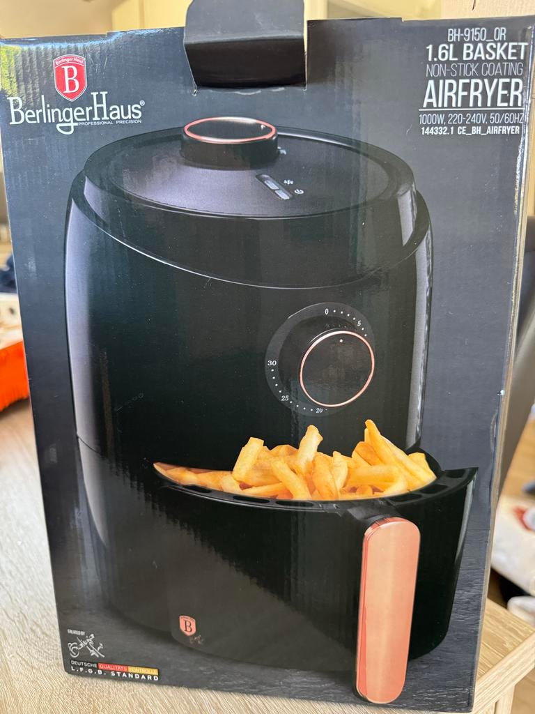 Berlinger Haus Airfryer 1.6L - Nieuw in doos, Ophalen of Verzenden, Nieuw, Airfryer, Minder dan 750 gram