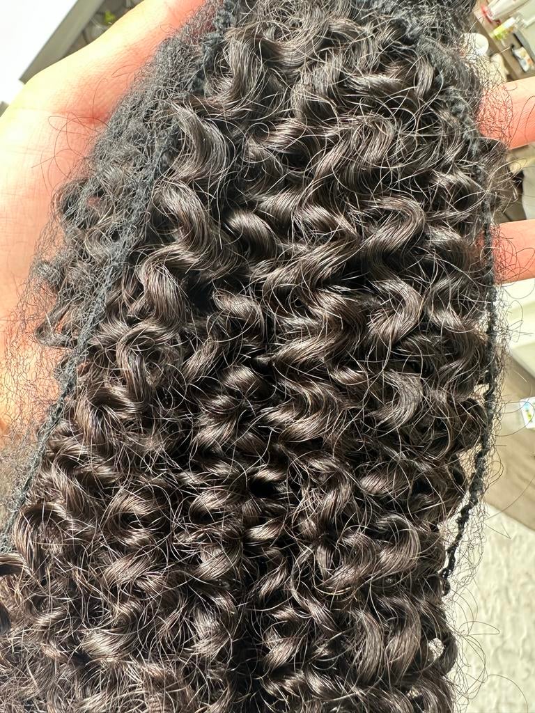 RAW 16+18 inch kinky curl clip ins, Ophalen of Verzenden, Nieuw, Pruik of Haarverlenging