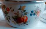 Grote familie pan emaille kookpan fruit appel peer pruimen, Antiek en Kunst, Ophalen of Verzenden