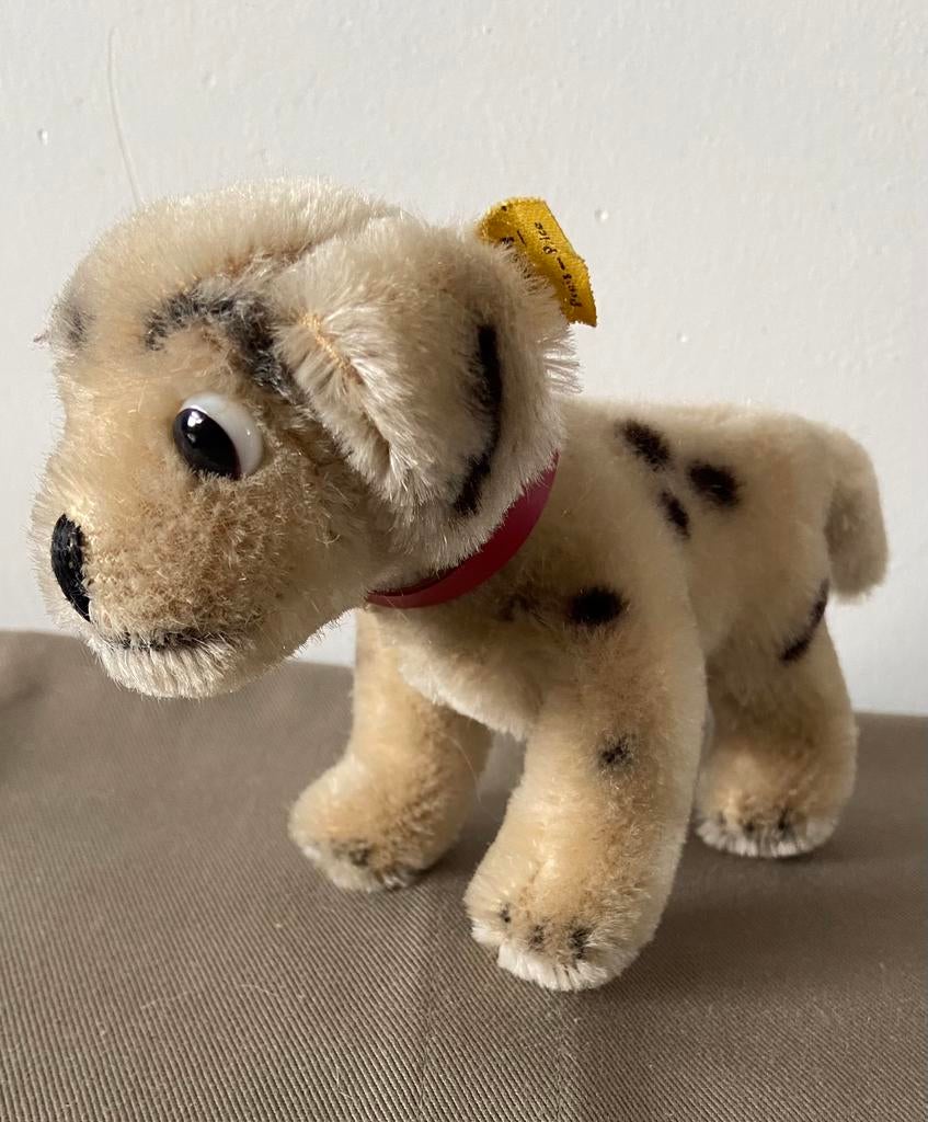 Steiff hond dalmatiër, Disney Rolly, 1312,00. Heel zeldzaam!, Antiek en Kunst, Antiek | Speelgoed, Ophalen of Verzenden