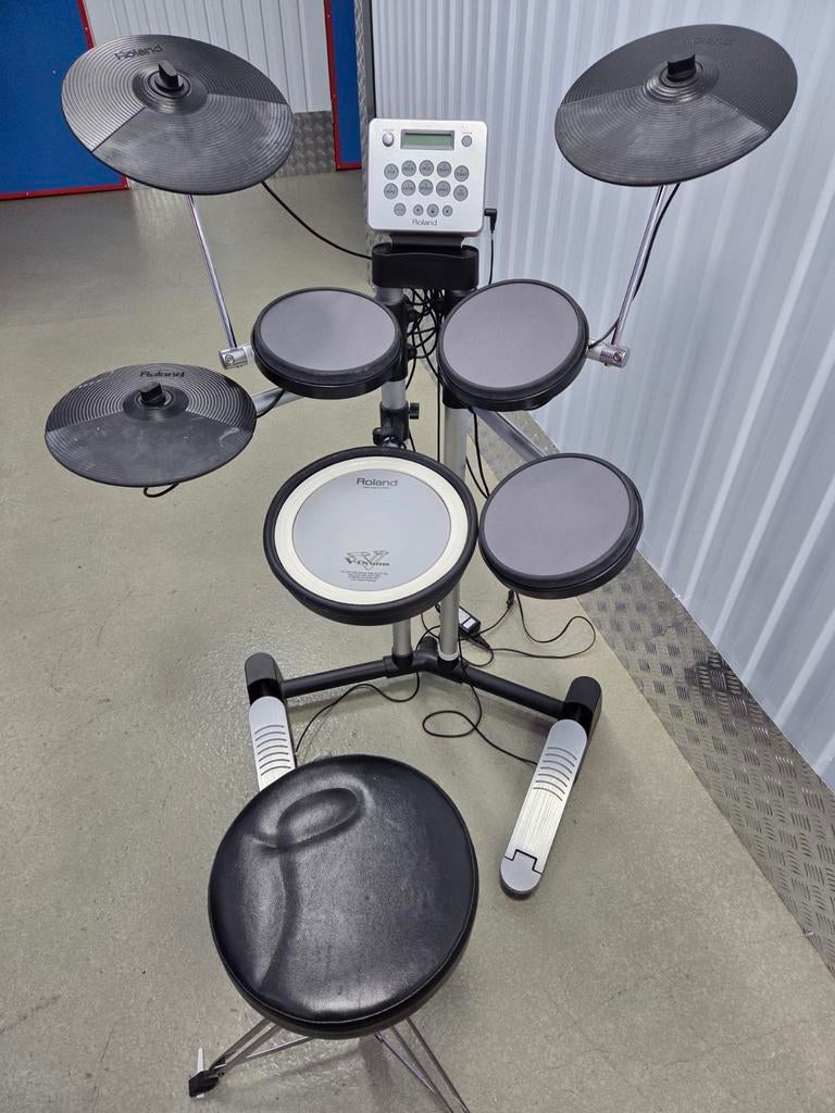 Roland HD-3 V-Drums met kruk, stokken en hoofdtelefoon, Ophalen, Zo goed als nieuw, Roland, Elektronisch