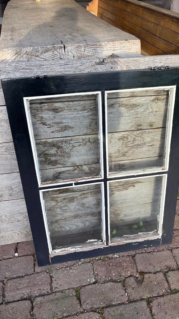 Hardhouten kozijn, Doe-het-zelf en Verbouw, Kozijnen en Schuifpuien, Ophalen, Gebruikt, Minder dan 75 cm, Raamkozijn