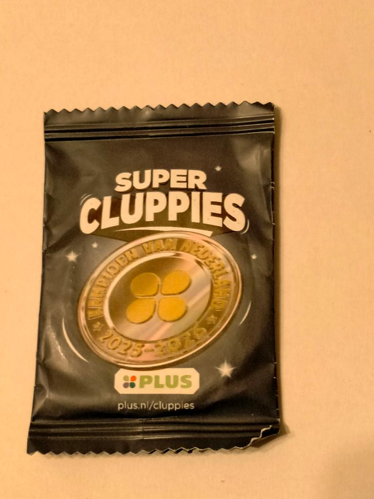 Kampioenschaal super cluppie nr 3 plus munt supercluppie, Ophalen of Verzenden, Nieuw, Overige sporten, Overige typen