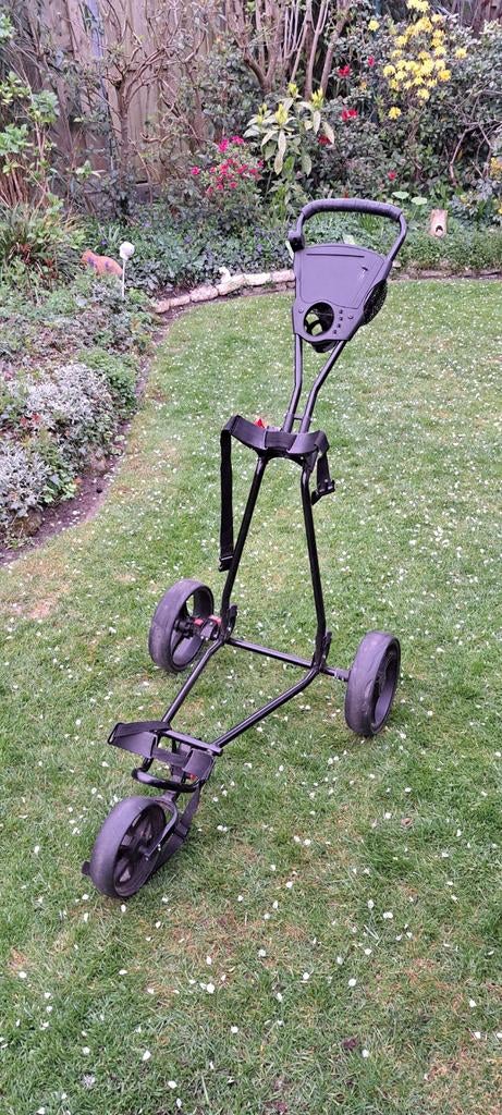 Nette 3-wheels golftrolley, Sport en Fitness, Golf, Ophalen, Zo goed als nieuw, Golfkar
