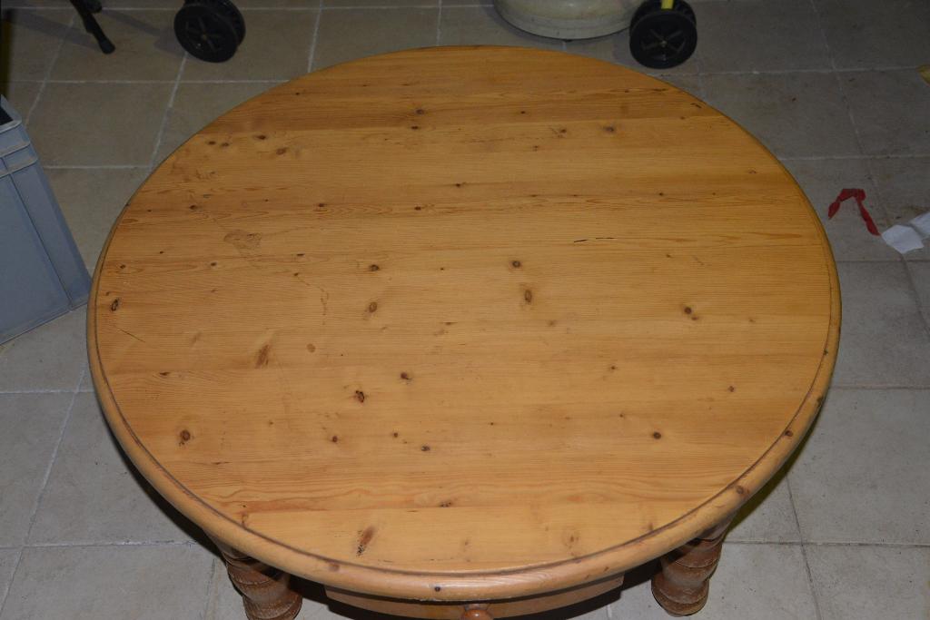 Grenen salontafel, Huis en Inrichting, Tafels | Salontafels, Ophalen, Gebruikt, 50 tot 100 cm, Rond
