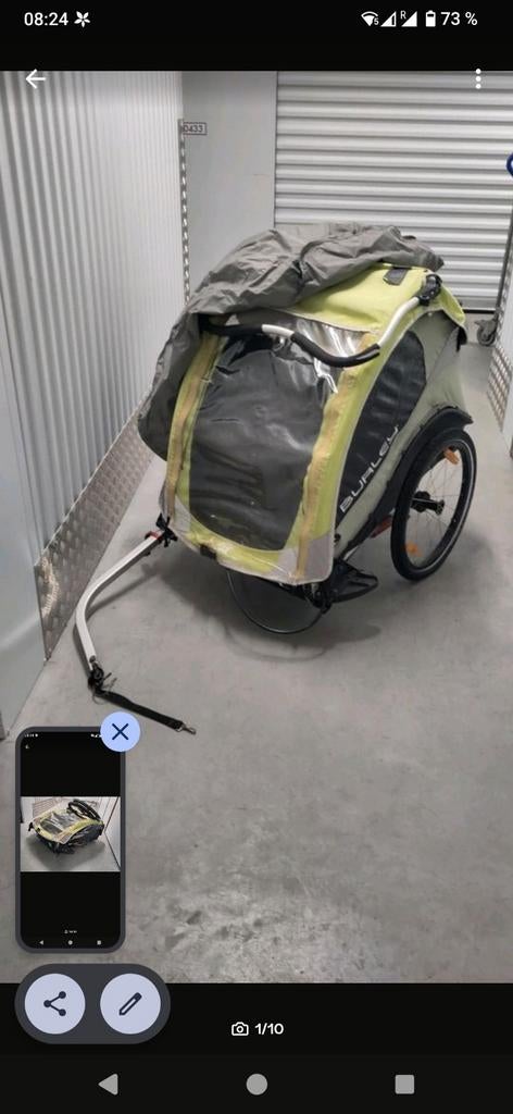 Burley Cup fietskar/aanhanger, Ophalen of Verzenden, Gebruikt, Kinderkar, Vering