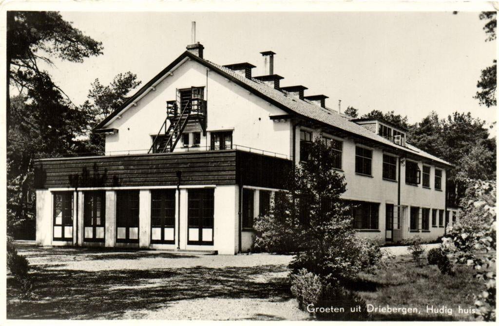 Groeten uit Driebergen, Hudig huis - 1957 gelopen, Ophalen of Verzenden, 1940 tot 1960, Gelopen, Utrecht