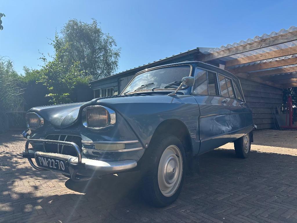Citroën Ami6 break, charme, technisch uitstekend, roestvrij!, Auto's, Oldtimers, Voorwielaandrijving, 602 cc, Citroën, Blauw